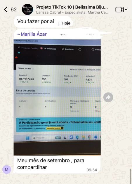 Depoimento de aluna